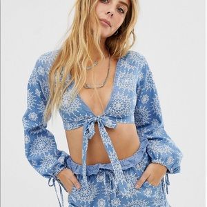 ASOS Two Piece Set. Balloon sleeves.NWOT.